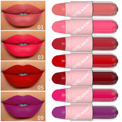 18Color 2 in 1 Sexy Red Brown Matte Liquid Lipstick Double Head Purple Lip Gloss Moisturizer Lasting Waterproof Lip...