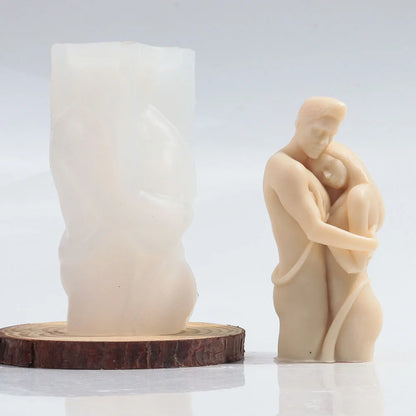 Embrace Lovers Portrait Candle Silicone Mold 3D Handmade Abstract Scented Candle Gypsum Resin Making Mould Craft Home Decor Gift