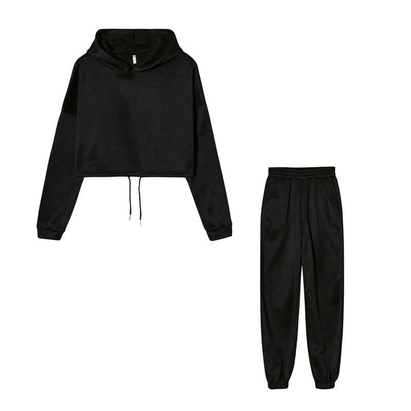Fashion Trend Women's Wear, Long-sleeved Sports Casual Suit Waist Two-piece Set - Kimlud
