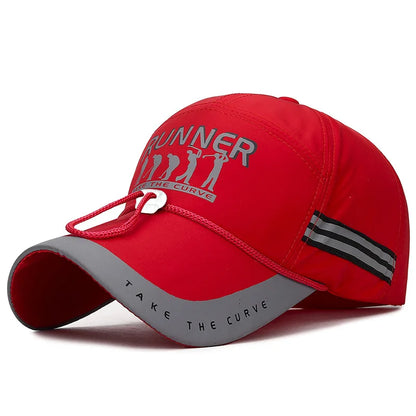 Men's Peaked Cap Adjustable Breathable Sports Cap Extended Brim Sunscreen Baseball Cap For Women Fashion Boy Snapback Hat Caps - Kimlud