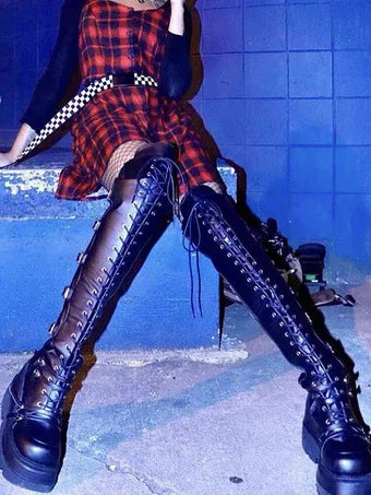 Wedges Long Boots for Women Autumn Winter Over-the-knee Boots Cosplay High Platform Women Boots New High Heel Gothic...