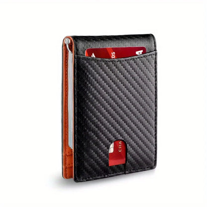 Men's Leather Wallet, RFID Blocking Anti-theft Wallet, Multi-card Card Holder, Money Clip