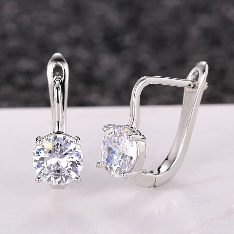 Huitan Creative Shape U Hoop Earrings for Women Daily Wearable Simple Stylish Girls Ear Accessories Wedding Statement...
