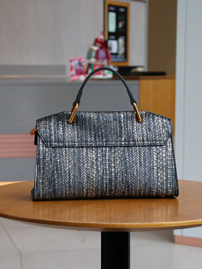 2026 New Retro Blue Snake-Shaped High-Grade Handbag Fashion Luxury Handbag Lightweight Large-Capacity One-Shoulder...