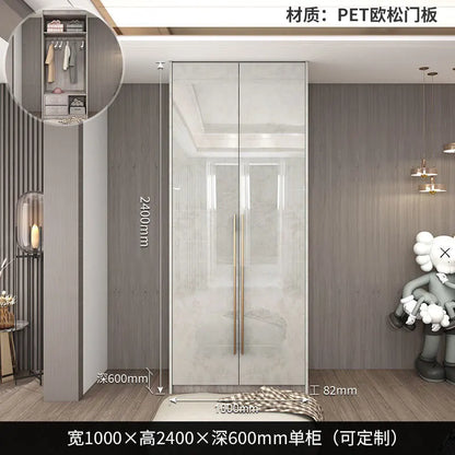 Support Storage Wardrobes Glass Door Shelves Organizers Luxury Wardrobe Bedroom Storage ClothesCupboard Armoires home Furniture - Kimlud