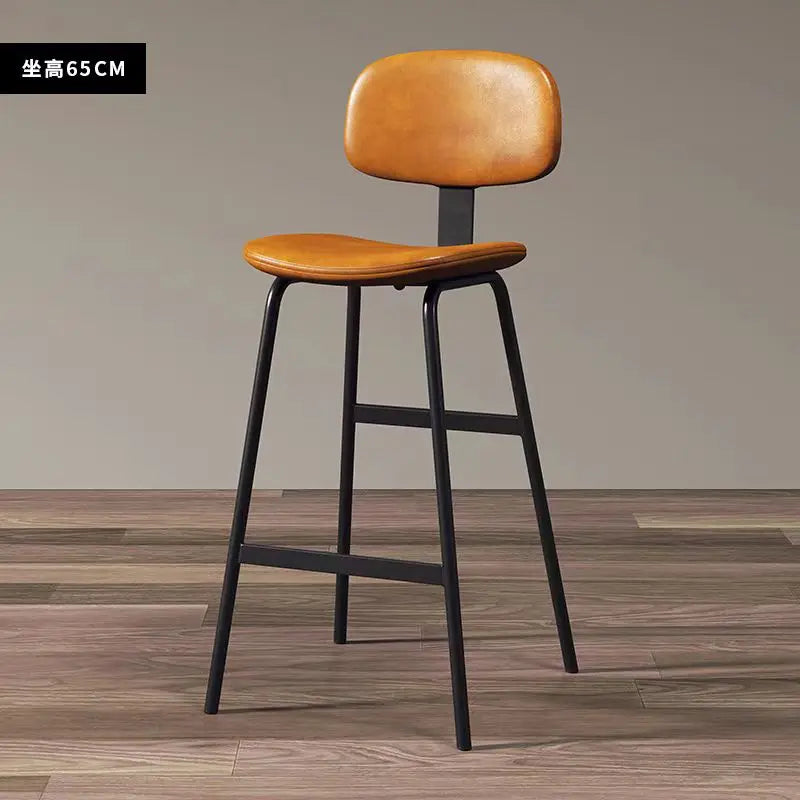Industrial Style High Stool Soft Bag Relax Wrought Iron Simple Modern Bar Stools Italian Design Taburetes De Bar Bar...
