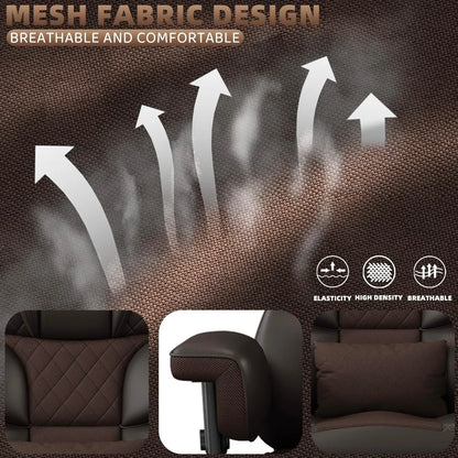 Big and Tall Office Chair, Computer Chair with Soft Adjustable Armrests, Ergonomic High Back Gaming Chair with Lumbar Support