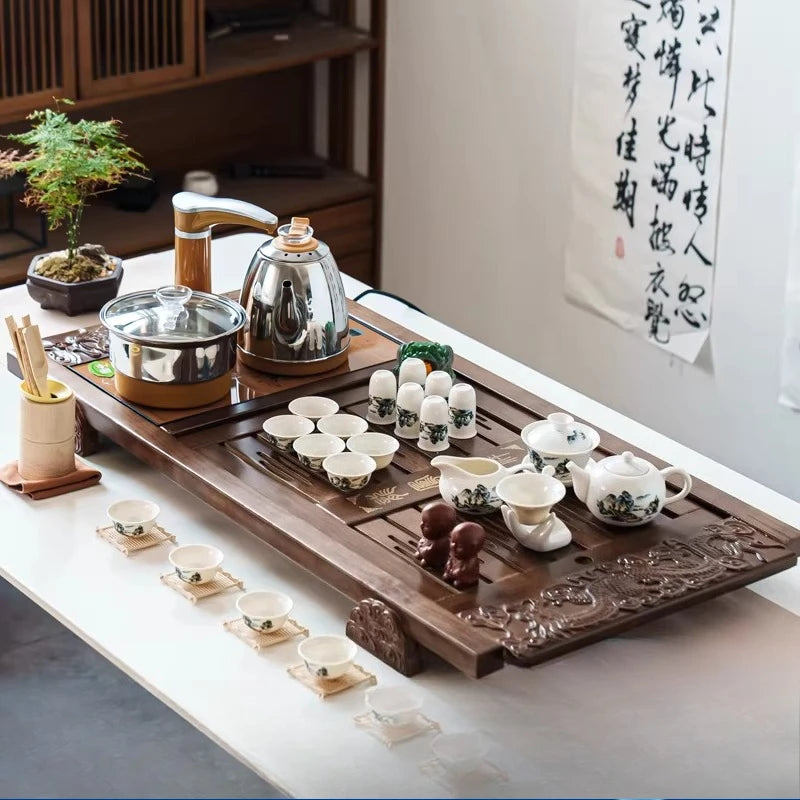 Kung Fu Ceremony Tea Tray Rectangle Drainage Pot Drip Accessories Luxury Tea Tray Hospitality Valet Bandejas Home Decorationgs - Kimlud