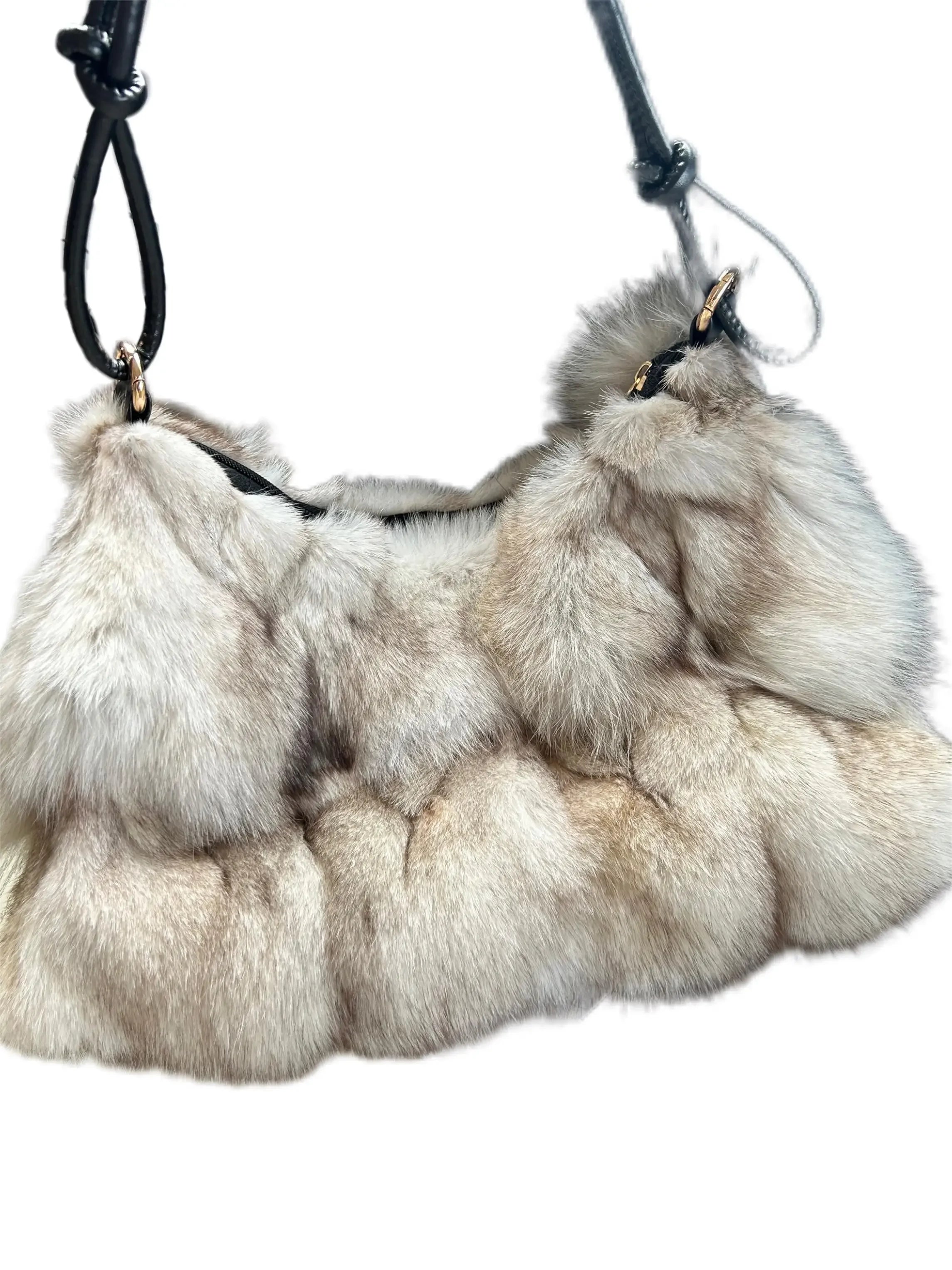 Winter Fox Fur Bag Women's  Bag Fashion  Handbag Ladies Bags Purses Women Shoulder Bag Real Silver Fox Fur Messenger Bags