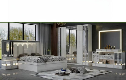 Furniture Bed Master Bedroom Set Paint Melamine MDF Bedroom Set Bedroom Furniture - Kimlud