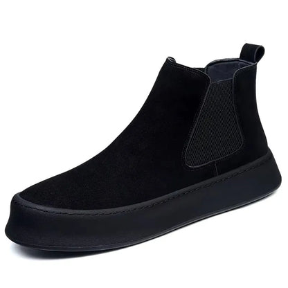 Luxury Slip on Safety Comfort Shoes Man Outdoors Chelsea Boot Leather Fashion Walking Shoes Men Autumn New Men's Boots
