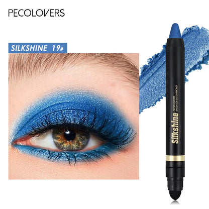 Metallic Glitter Eyeshadow Stick Matte Waterproof Shimmer Lying Silkworm Long Lasting High Gloss Pearlescent Eyeshadow Pen
