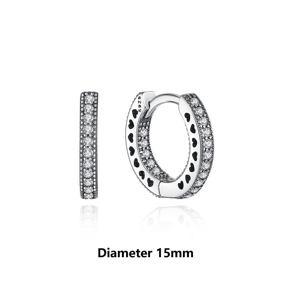 Original 925 Sterling Silver Earrings 2026 Stud Hoop Crystal Earings For Women Rose Gold Crown Heart Infinity Bee Earing...