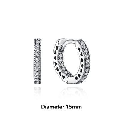 Original 925 Sterling Silver Earrings 2026 Stud Hoop Crystal Earings For Women Rose Gold Crown Heart Infinity Bee Earing...