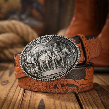 Vintage meets fashion! PU alloy buckle belt, suitable for both men and women, to create a personalized Western style |...