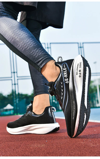 Professional Sports Running Shoes For Men Marathon Air Cushion Carbon Plate Double-layer Mesh Women Athletic Racing Sneakers - Kimlud