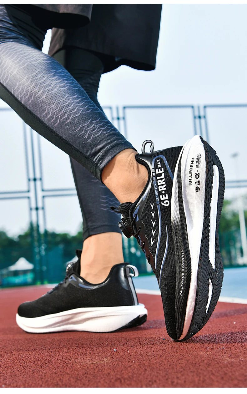 Professional Sports Running Shoes For Men Marathon Air Cushion Carbon Plate Double-layer Mesh Women Athletic Racing Sneakers - Kimlud