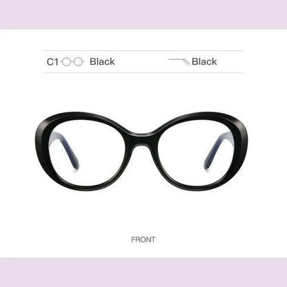 CLLOIO New Fashion Oval Transparent Frame For Women Anti Blue Light Reading Glasses Myopia Customizable Prescription Eyeglasses
