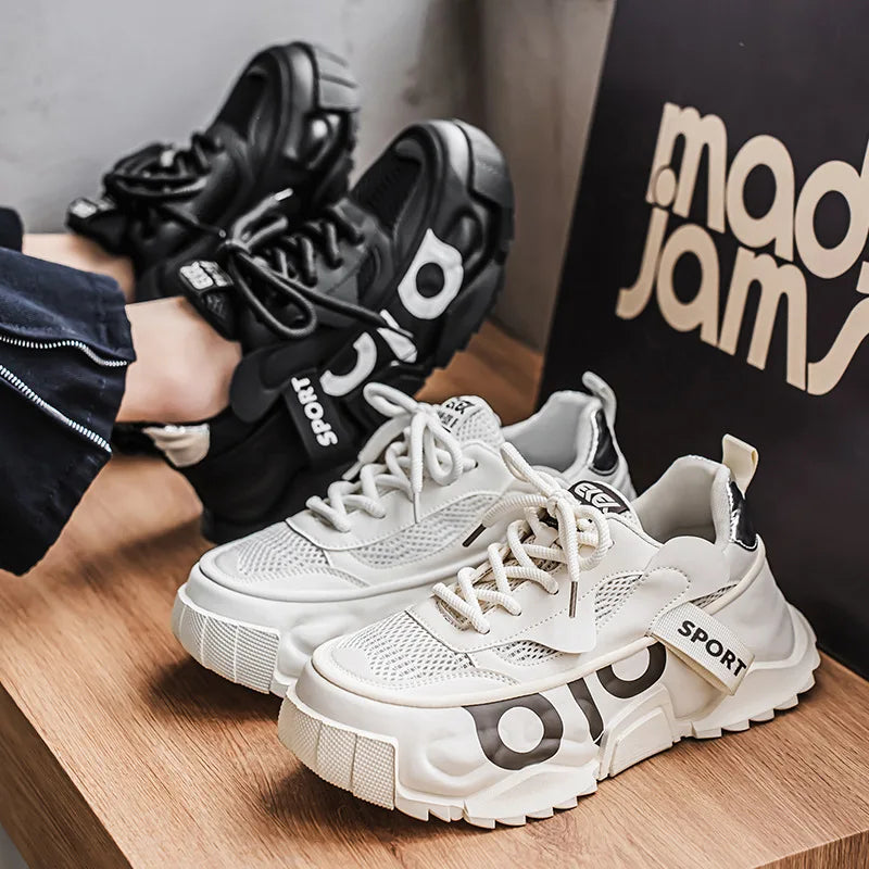 Big Size 39-47 Mens Vulcanized Shoes Summer Veatile Mesh Breathable Sneakers Trendy Men Tenrsnis Running Shoes Zapatillas Hombre