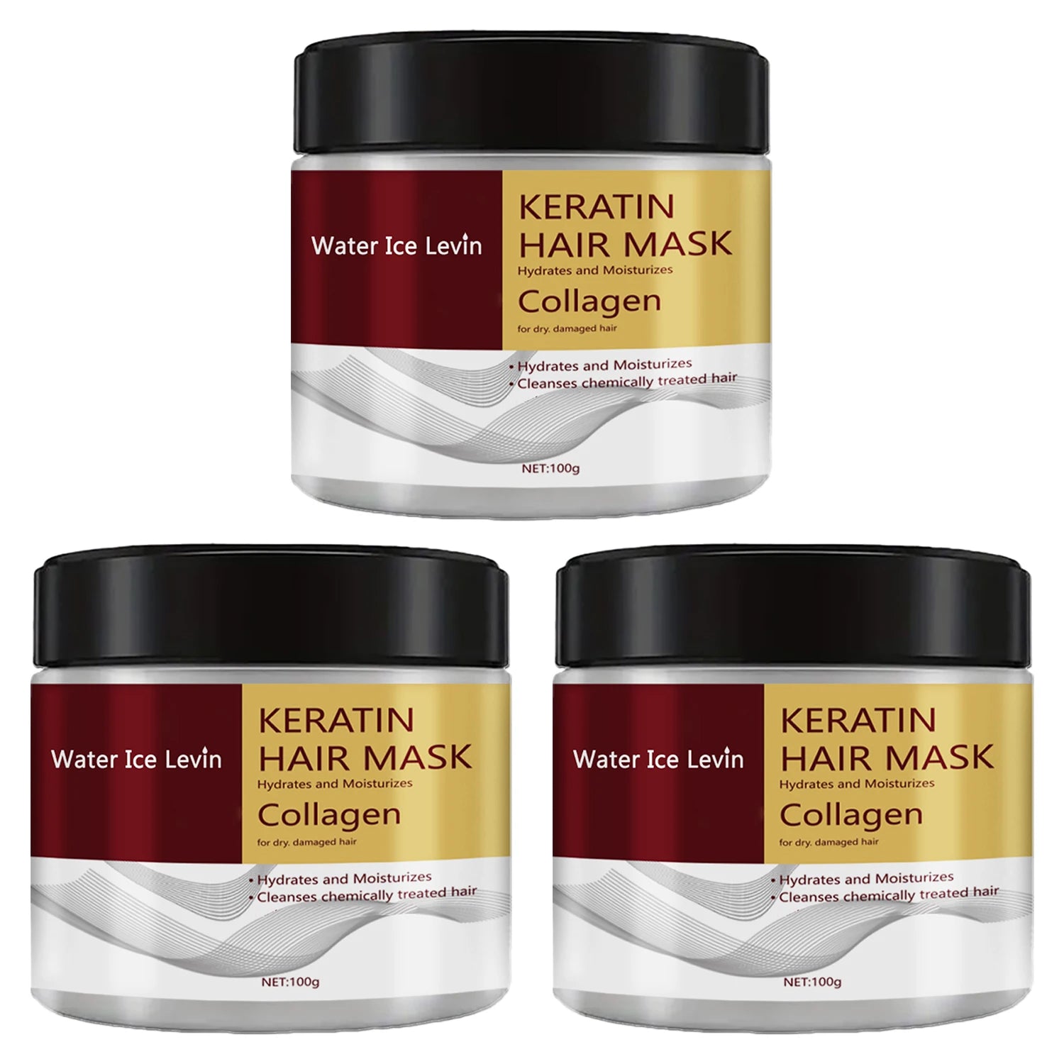 Keratin Hair Mask with Collagen, Hydrates & Moisturizes for Dry Damaged Hair, Enhances Softness, Shine & Elasticity