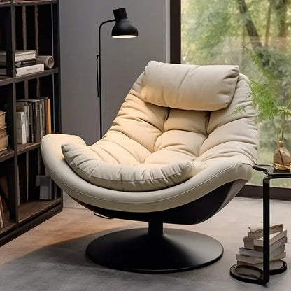 Minimalist Luxury Sofa Lounge Chair Italian Living Room Balcony Single Seat Leisure Study Reading Chair Swivel Chair Lazy Sofa