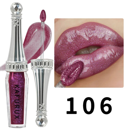 6 Colors Glitter Liquid Lipsticks Shimmer Shiny Lipgloss Pearlescent Lip Tint Mositurizing Long Lasting Lip Glaze Makeup For Wom - Kimlud