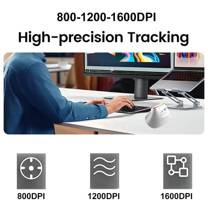 RGB Vertical Mouse 2.4G Wireless Mouse Dual Mode Bluetooth Mouse Ergonomic Mouse Rechargeable Mice Silent Mouse for PC Laptop