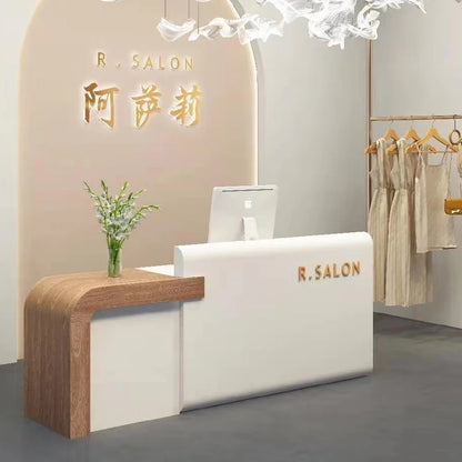 Shop Salon Reception Desks Long Hotel Welcome European Nail Reception Desks Aesthetic Restaurant Scrivania Lounge...