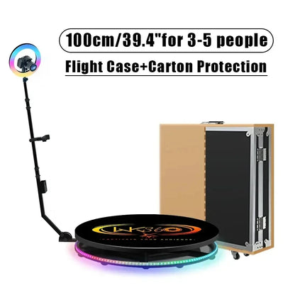 CHACKTOK 360 Photo Booth Machine for Parties 360 Spin Camera Booth with Extra Logo Customization Software APP Remote...