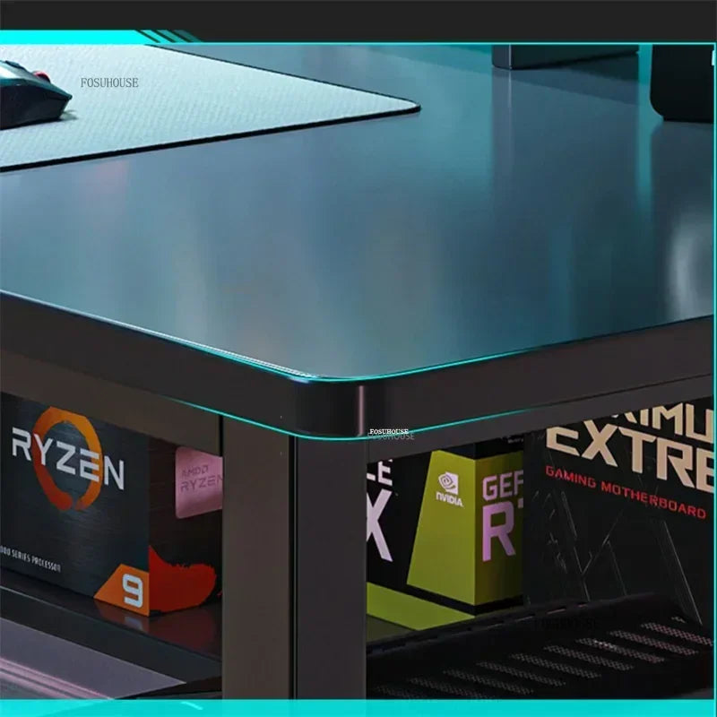 Home Office Table For Pc Gaming Desk Simple Desktop Computer Desks With Bookshelf Furniture Creative Reading Desk Gamer Table X
