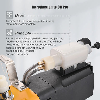 GK9-520 190W Handheld Sewing Machine Industrial Electric Bag Sealer With Oil Jug 18000rpm For Rice Bag Woven Bag Sealing Packer