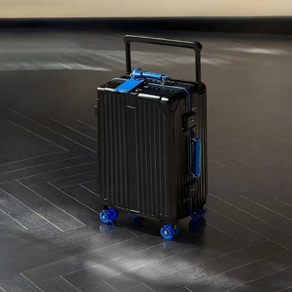 20/24/26/28 Inch Fashion Wide Handle Travel Suitcase Luggage with Cup Holder Suitcase Trip Cabin TSA Customs Lock Trolley Case