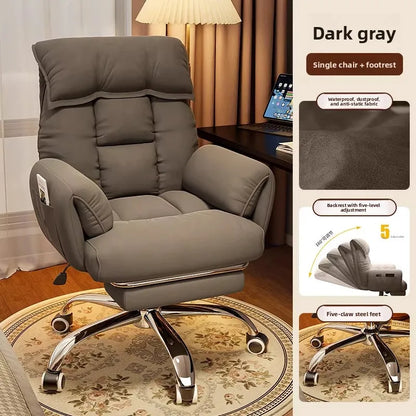 Ergonomic Computer Desk Chair Comfort Long Hours Office Recliner Dorm Gaming Backrest Chair with Lounge Sleeping Feature - Kimlud
