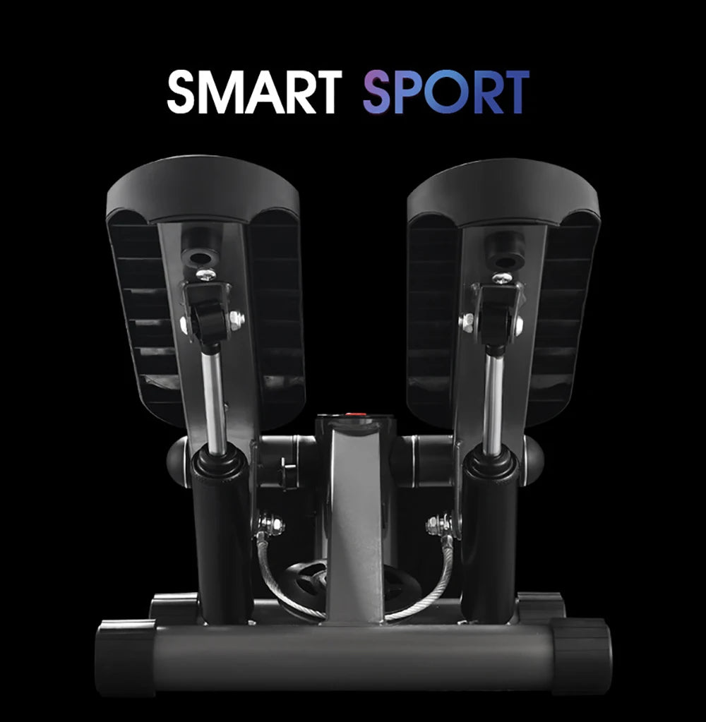 Mini Stepper Pedal Stepper Max 120kg Fitness Stepper LED Display Slimming Treadmill with Pull Rope Exercise Equipment