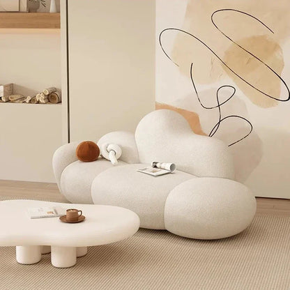 Lambswool Modern Sofa Mid Century White Italiano Plus Size Relax Couch Minimalist Luxury Design Muebles Para El Hogar...