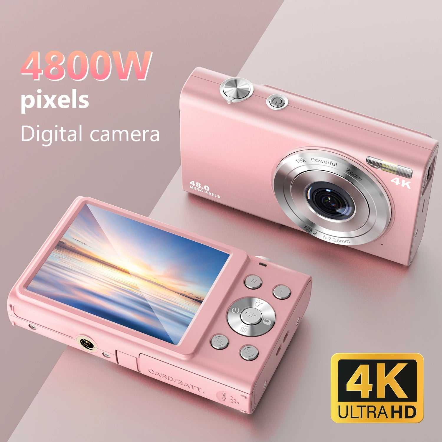4K Digital Camera Autofocus Vlogging Camera HD 48MP with 2.8" Large Screen Camcorder Camera for Photography for Kid Adult - Kimlud