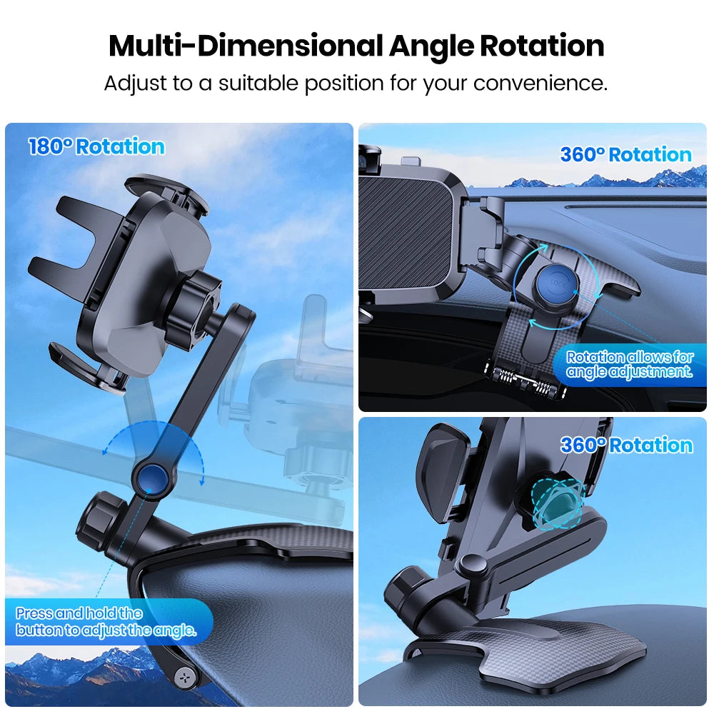 TOPK Dashboard Mobile Car Phone Holder Clip Mount CellPhone Stand In Car GPS Support Bracket for MobilePhone Portable...