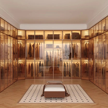Fabric Open Closet Display Wooden Minimalist Modern Wardrobe Jewelry Cube Modular Wearable Storage Guarda Roupa Salon Furniture