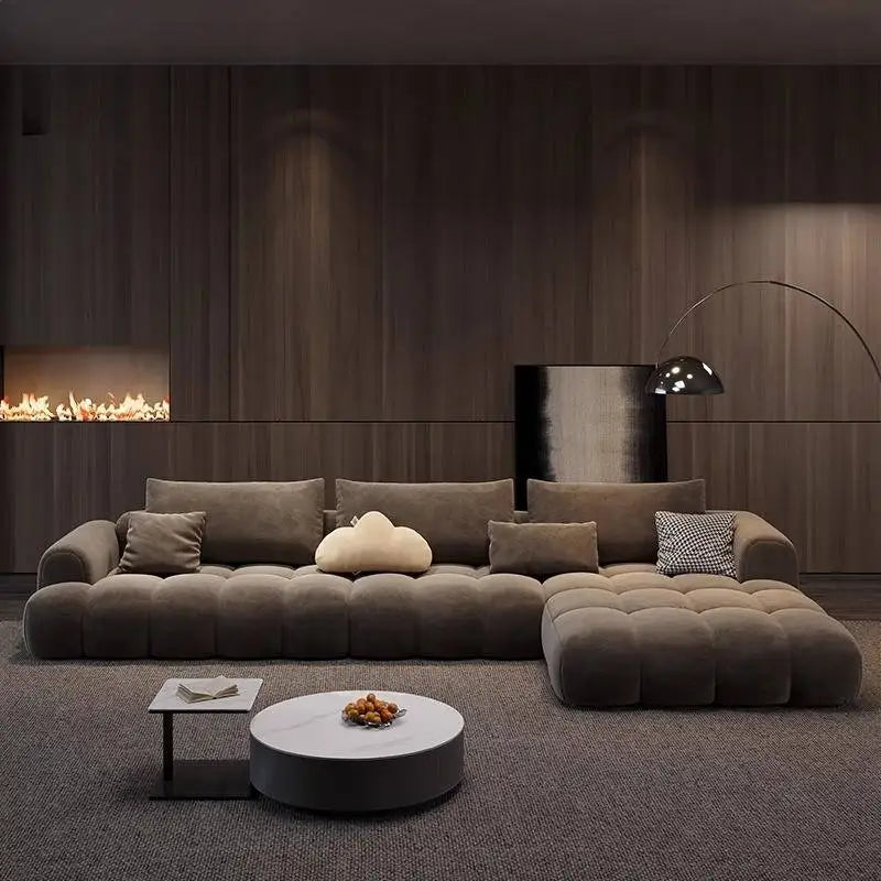 Designer Brown Living Room Sofas Cheap Minimalist Soft Nordic Living Room Sofas Bubble Modern Woonkamerbanken Furniture...