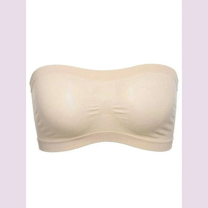 Women’s Strapless Seamless Tube Top Bra Anti-Slip Wireless Bandeau for Summer Outfit