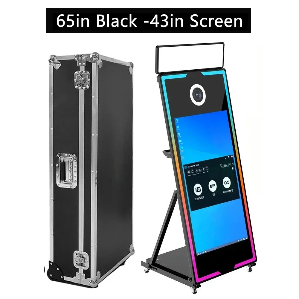 High Quality Selfie Portable Photo Booth Wedding Event 65 inch and 40 inch Magic Mirror DSLR Camera Photo Booths - Kimlud
