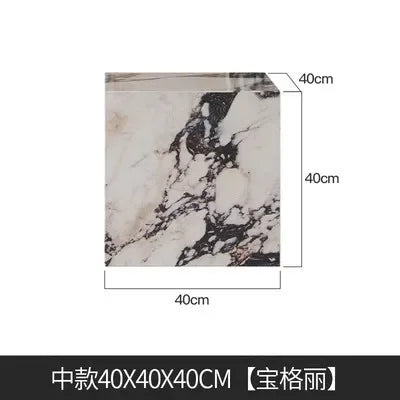 Bedroom Marble Table Luxury White Unique Minimalist Sofa Side Table Square Aesthetic Mesas De Centro Para Sala Room Furniture - Kimlud