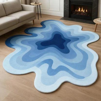 VIKAMA Dopamine Abstract Plush Rug Soft And Comfortable Irregular Shaped Rug For Living Rooms And Bedrooms Home Decoration - Kimlud