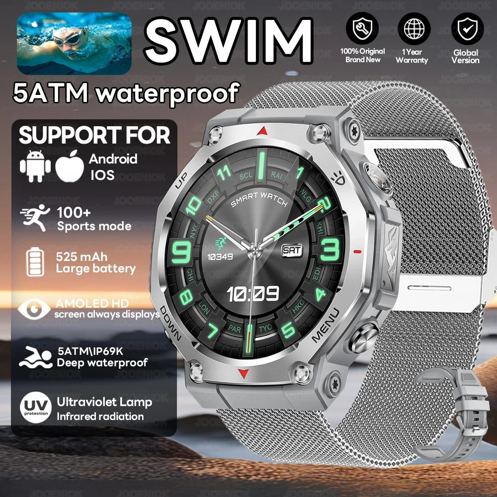 New For Huawei T-Rex 3 GPS Smart Watch 10ATM Waterproof 525mAh Battery Bluetooth Call Flashlight Military Sports Smartwatch Men