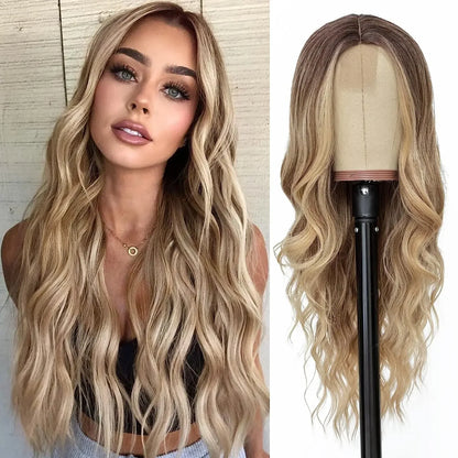 Cosplay Blonde Women's Wigs Ombre Blonde Curly Wig On Clearance Sale Glueless Pink Black Purple Wig Ladies Synthetic Wigund
