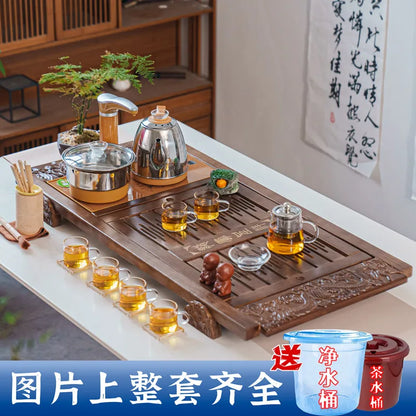 Kung Fu Ceremony Tea Tray Rectangle Drainage Pot Drip Accessories Luxury Tea Tray Hospitality Valet Bandejas Home Decorationgs - Kimlud