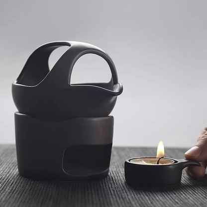 1Pc Ceramic Incense Burner Coarse Pottery Aroma Burner Creative Kung Fu Essential Oil Lamp Candle Holder Tea Ceremony...