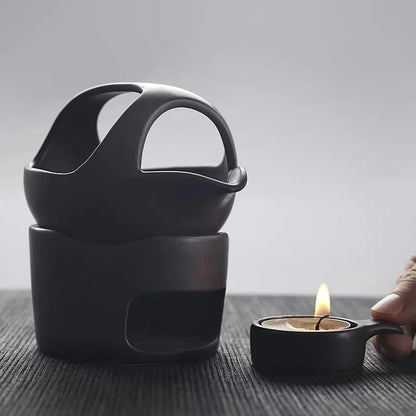 1Pc Ceramic Incense Burner Coarse Pottery Aroma Burner Creative Kung Fu Essential Oil Lamp Candle Holder Tea Ceremony...