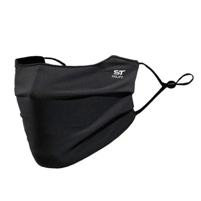Breathable Ice Silk Face Cover UV Face Shield Washable Reusable Sun Protection Face Mask for Motorcycle Running Riding Exercise
