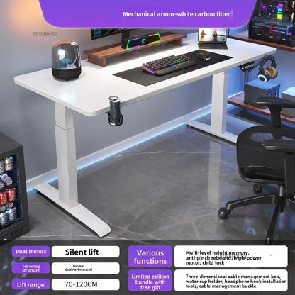 Height-adjustable Electric Computer Desk Office Furniture Bedroom Desktop Gaming E-sports Table Modern Home Office Study Desks Z - Kimlud